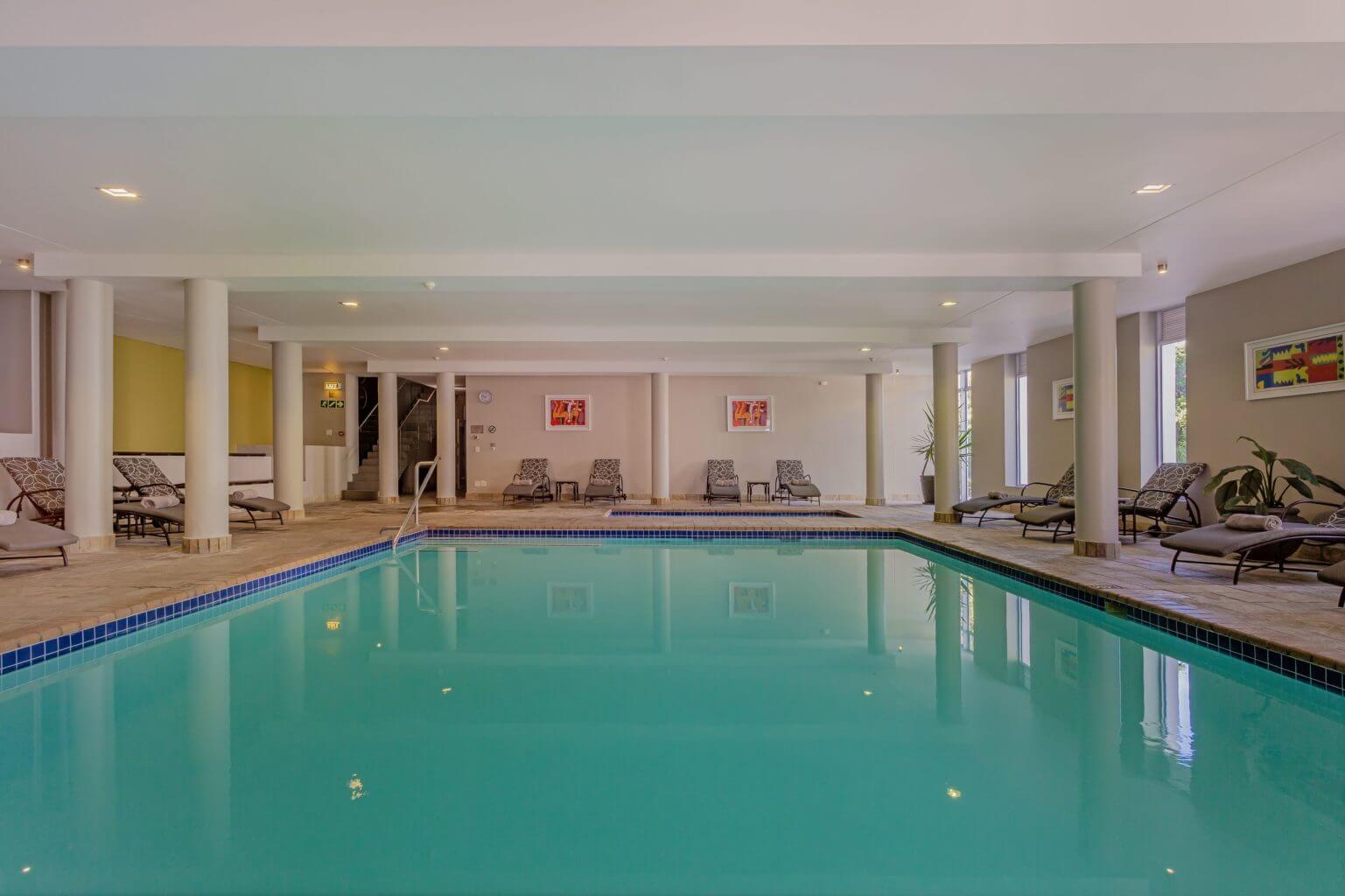 Large indoor pool at Fancourt Resort in South Africa