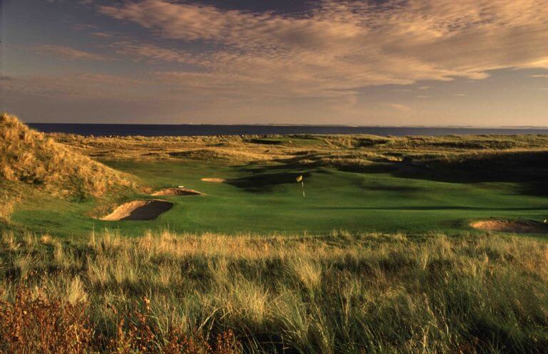 Golspie golf links overlooking Dornoch Firth