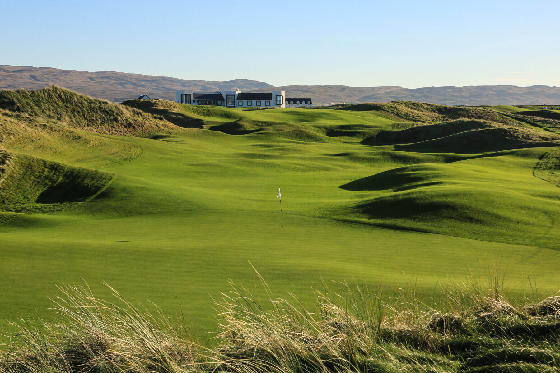 The Machrie golf course and clubhouse