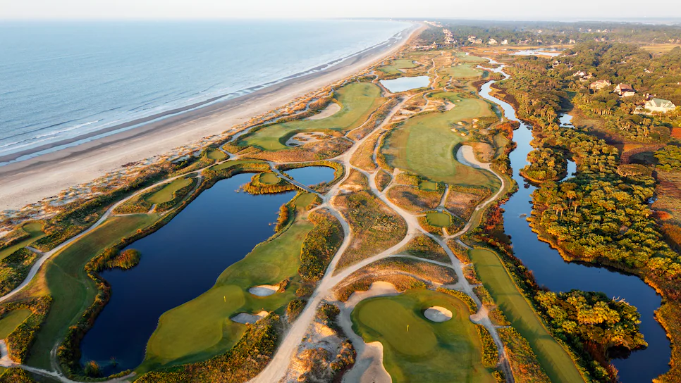 Golf course birds eye view
