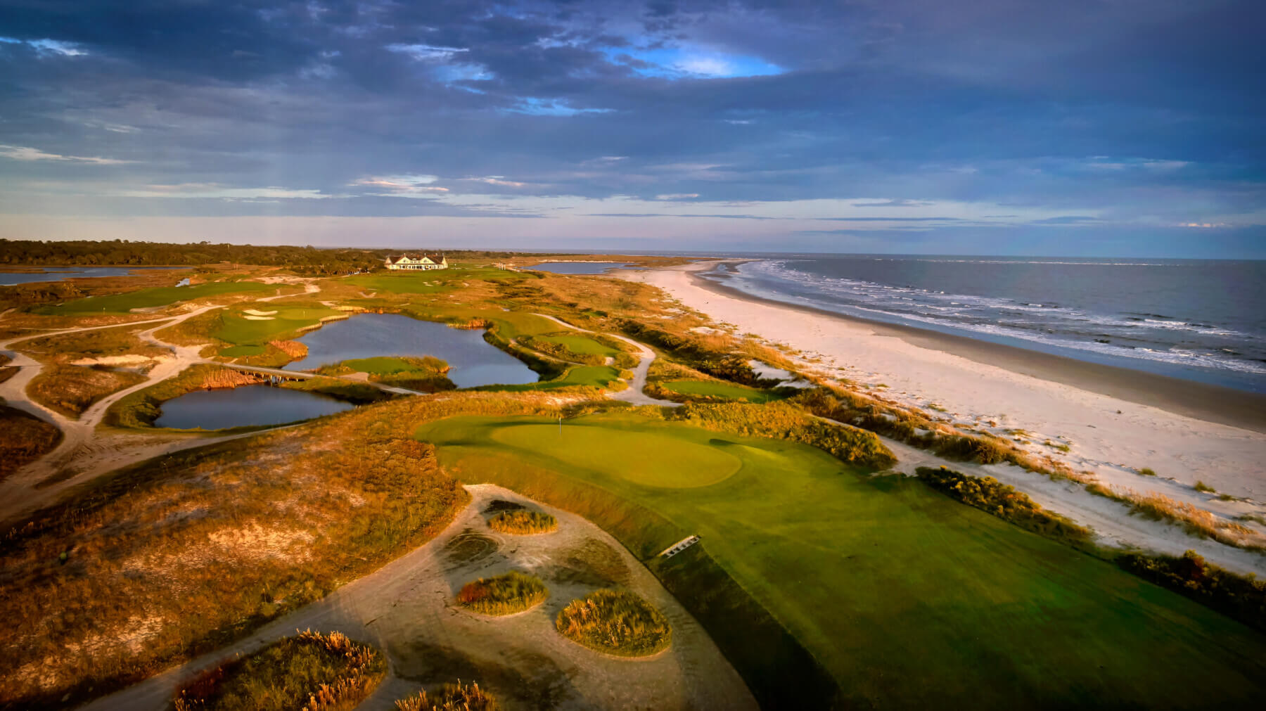 Aerial view of golf course