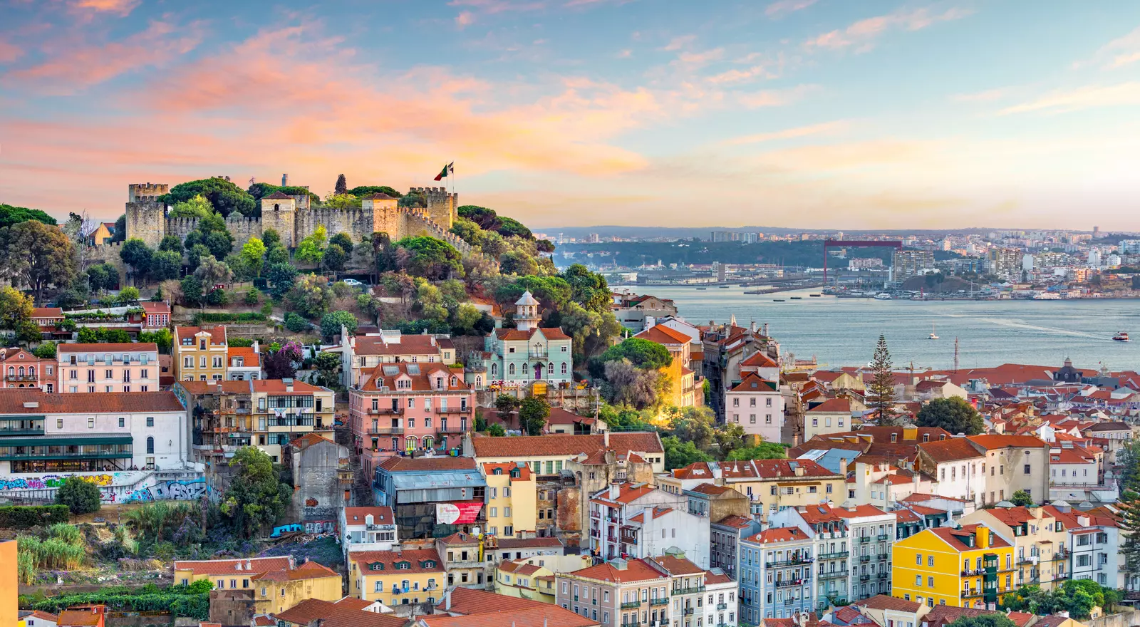 Lisbon City Skyline