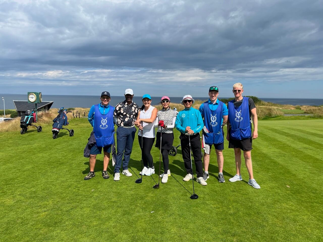 Caddies at Castle Course Scotland St Andrews.