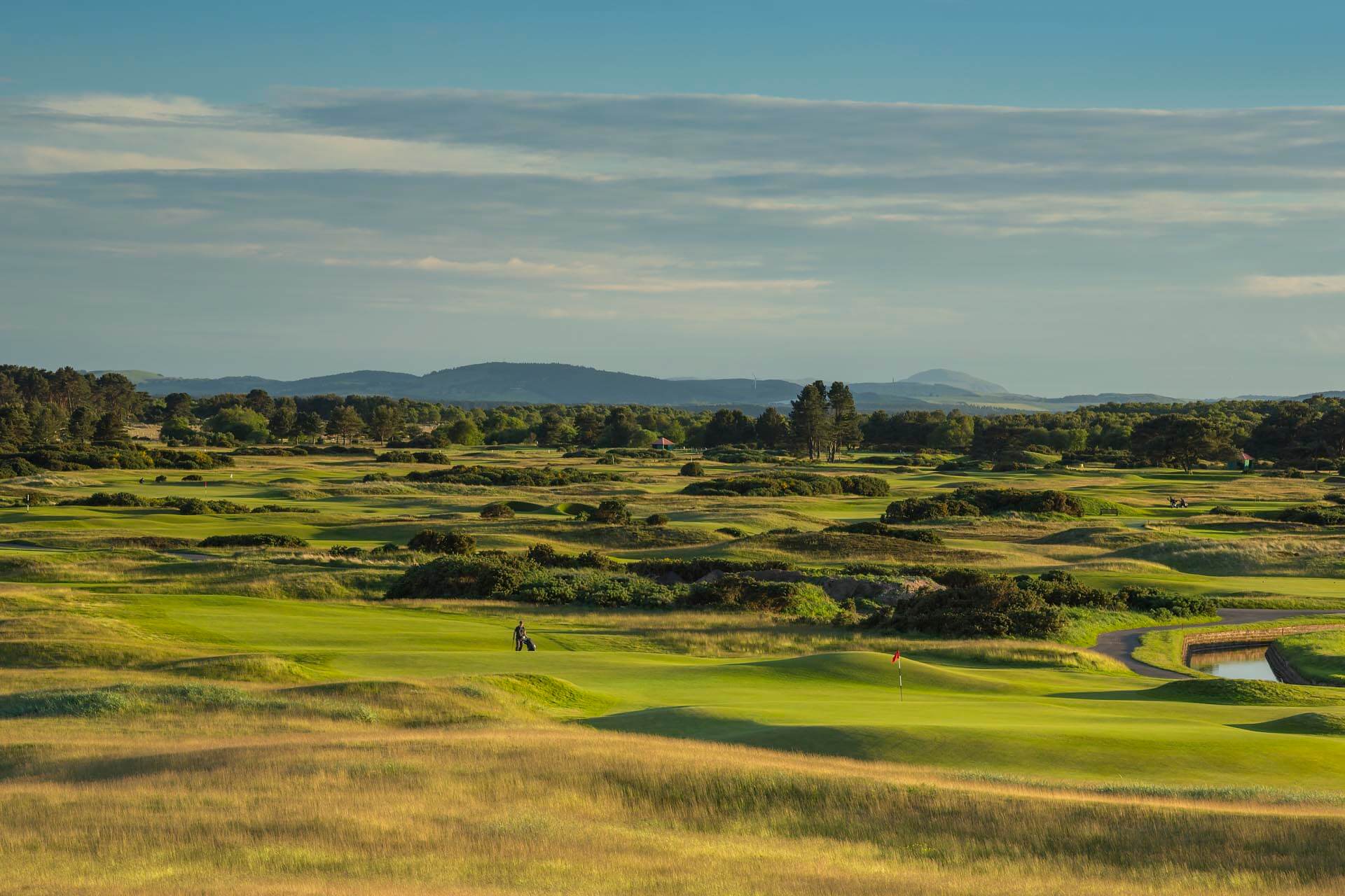 Overlooking the Buddon Links Course, Carnoustie Golf Links, Scotland, United Kingdom