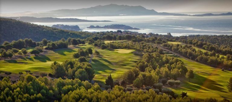 Overlooking the Hôtel Dolce Frégate Provence Golf Course