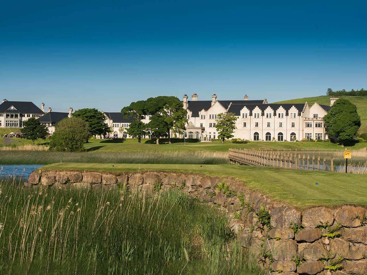 Image depicting the front of the building at Lough Erne Resort, Fermanagh Count,Northern Ireland, United Kingdom