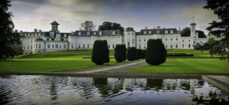 Landscape view of the main K Club Resort building in Ireland