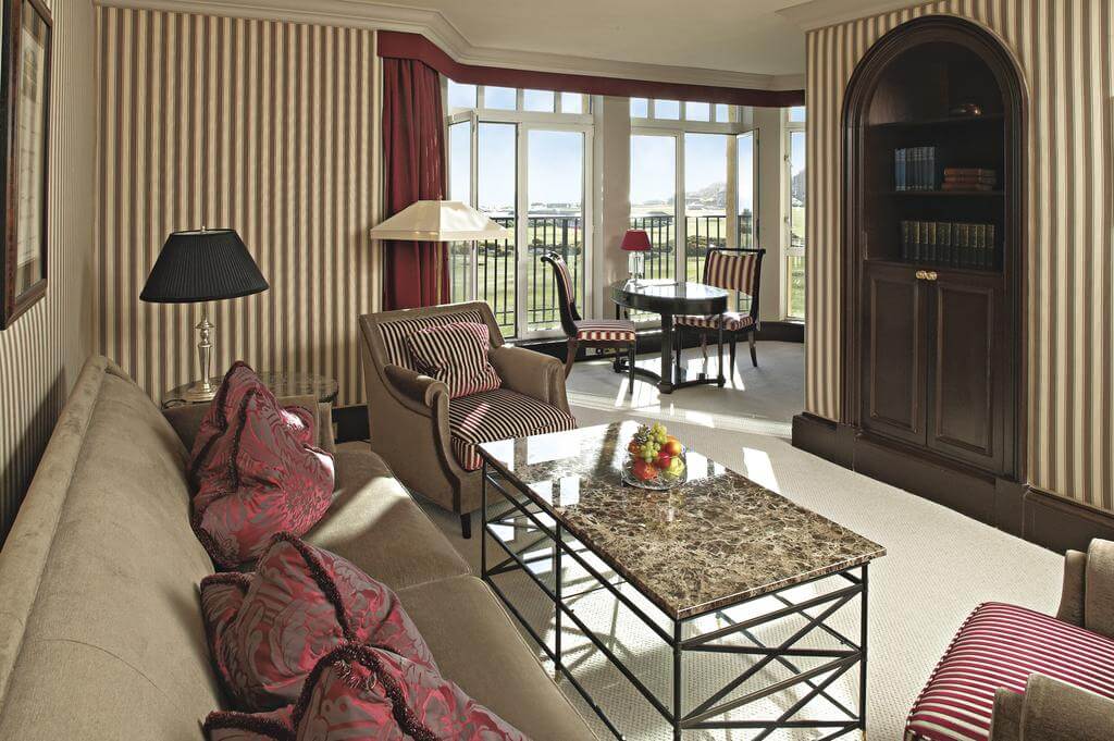 A large suite has a separate sitting area