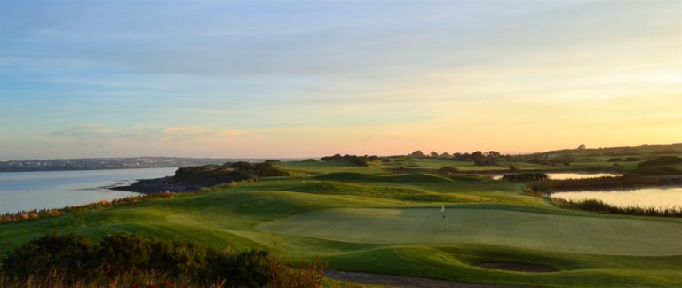 The sun sets over the Galway Bay Golf Resort
