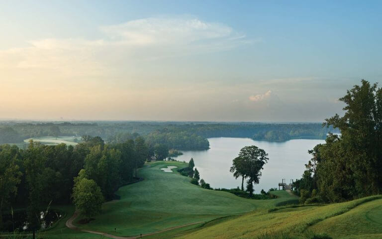 Overlooking the signature first hole at Capitol Hill Judge golf course