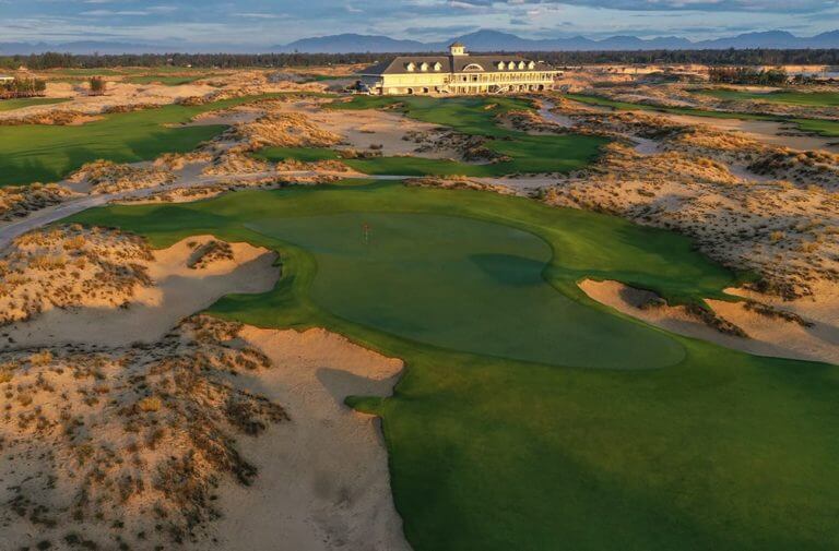 Clubhouse stands amongst the golf course