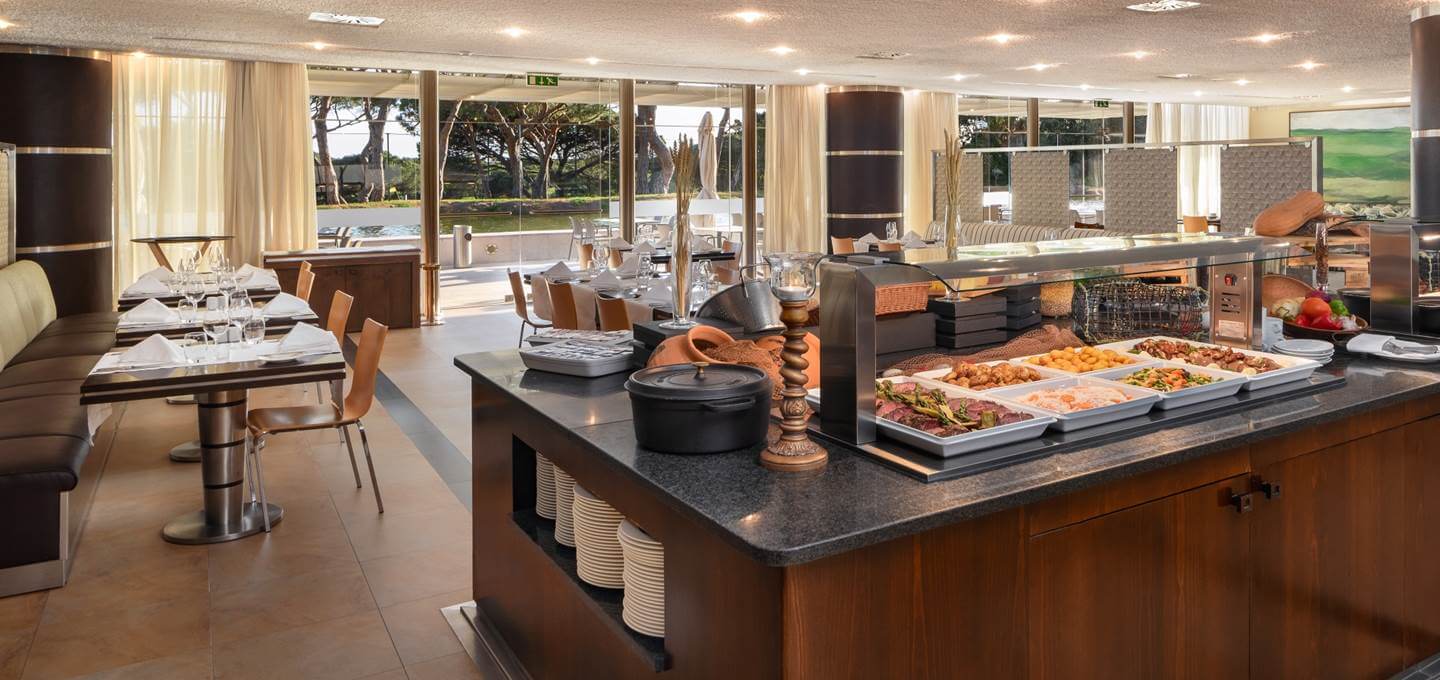 Buffet food at Green Pines Restaurant