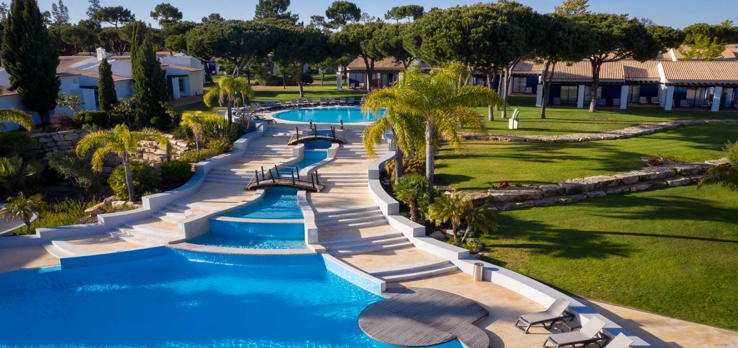 Tiered pool inside the Resort