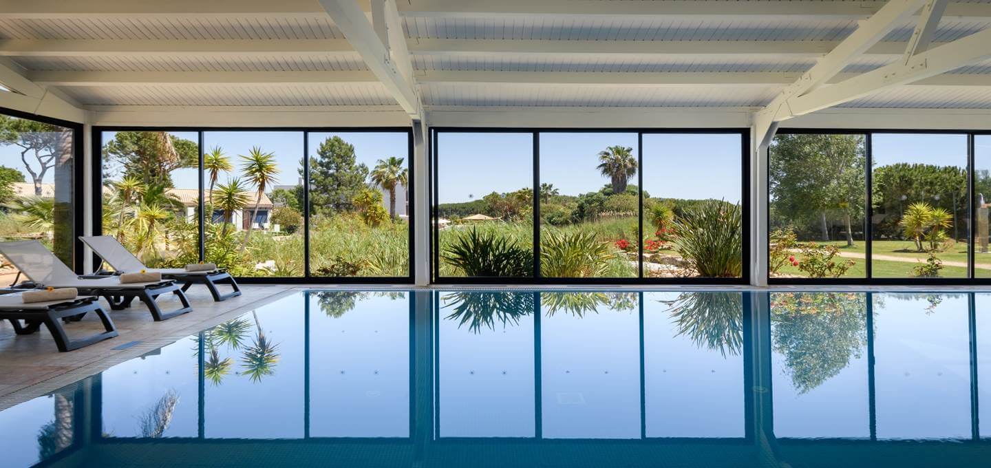Indoor pool adjacent to Garden