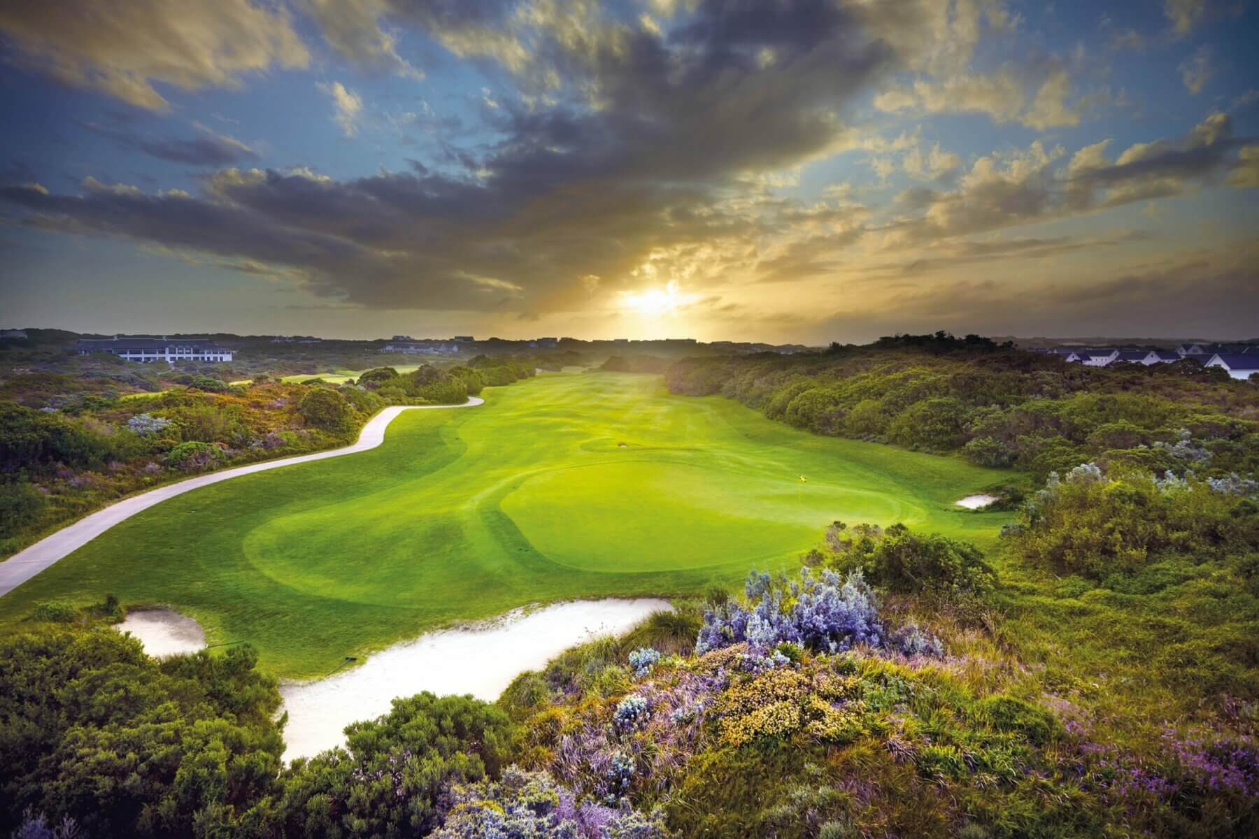 St Francis Links eighth hole at dusk
