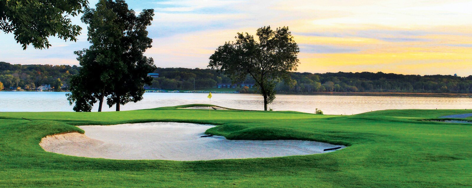 Sunset at the sixteenth tee at Geneva National Resort